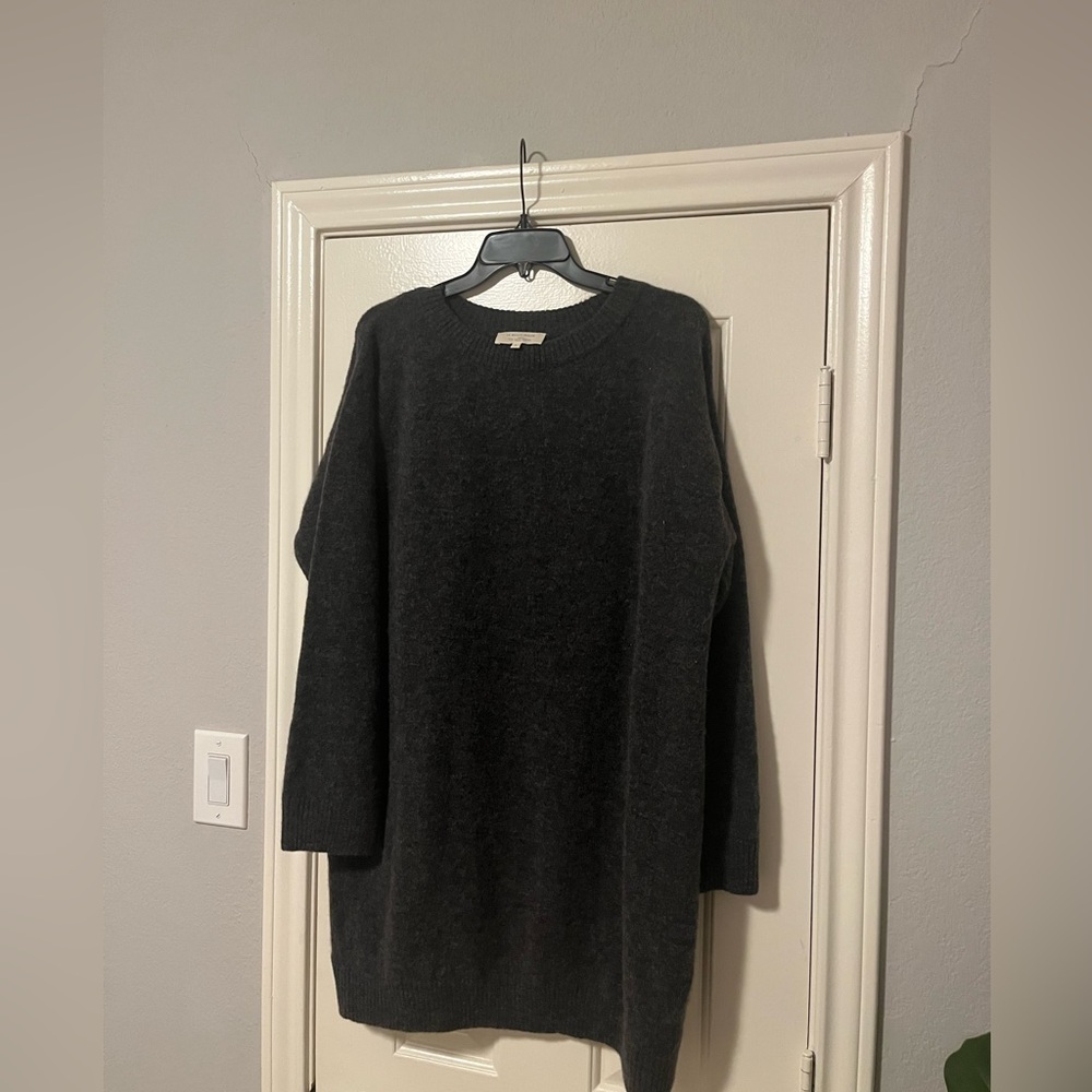 Sezane Dark Gray Crew Neck Sweater